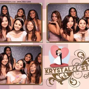 My wedding magnet photobooth, my theme colors were blush and gold and they matched it perfectly! Complete with a gold glitter backdrop!