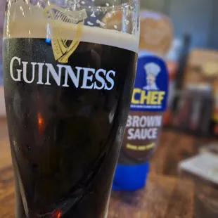 Guinness pint and Chef Sauce!