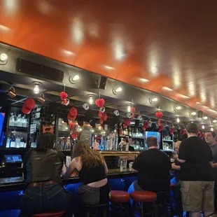 Bar seating area around 9pm. Great crowd!