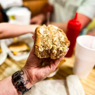 Footlong hot dog all the way