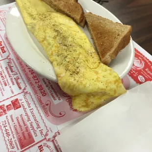 Ham and cheese omelet
