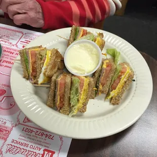 Ham egg and cheese sandwich