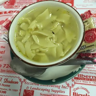Homemade chicken noodle soup! Yum