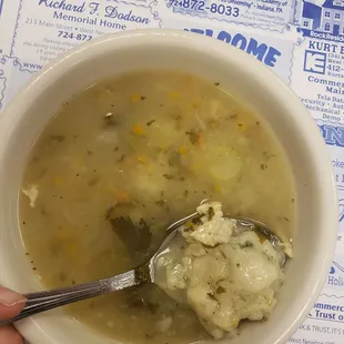 Chicken and dumpling soup