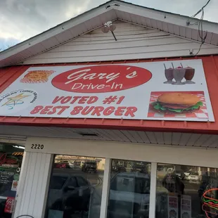 the front of the restaurant