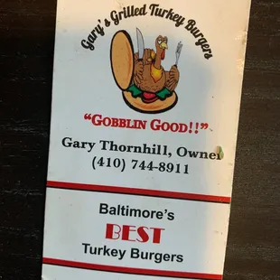 Missing Gary and his bangin turkey burgers and sauces