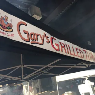 a sign for the restaurant