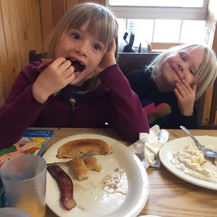 A great breakfast! Pancakes stole the show for our kids. "I just keep eating her pancakes - I can't help it!"