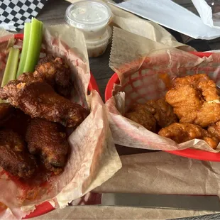 Boneless Wings and Regular Wings