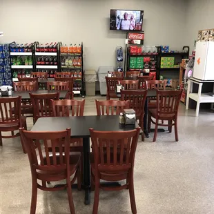 tables and chairs in a store