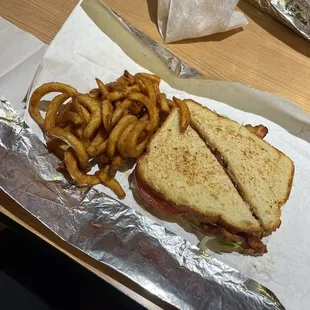 BLT &amp; Spicy Curly Fries