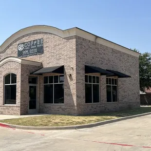 the outside of a brick building