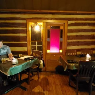 a man sitting at a table