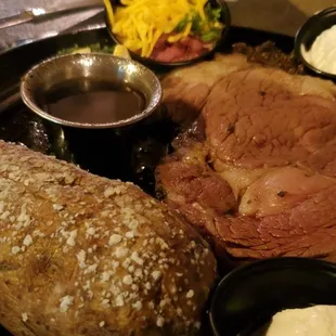 Prime Rib was phenomenal. Thankfully it was big enough that my husband shared with me. The horseradish sauce, the au jus! Perfection!