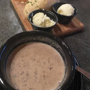 soup and bread