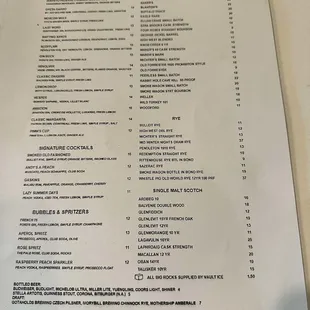 Drink Menu