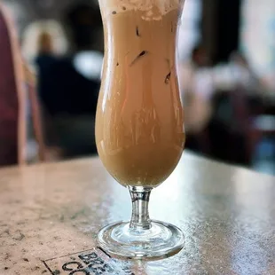 Iced vanilla latte