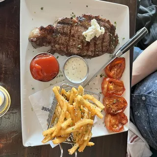 Black Angus Grass Fed Steak and Fries