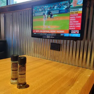 Your own flat-screen in booth