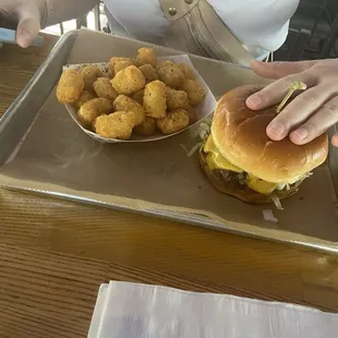 4C Smash Burger* and Tater Tots