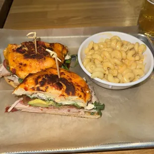 Smoked Turkey Sandwich and Mac &amp; Cheese