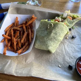 Southwest chicken Wrap. Amazing!! The environment is awesome and the food was great!!