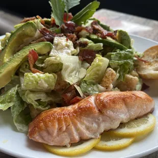 Caesar with salmon
