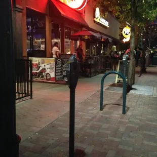 outside