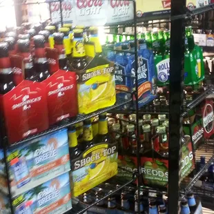 Beer cave. Nice selection for Winchester.   Said just ask if you want a specific brand or flavor that he would get.