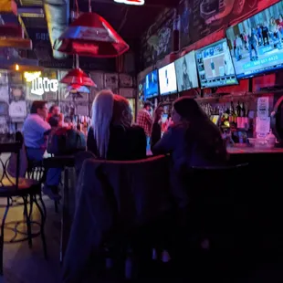 people sitting at the bar