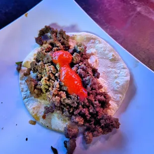 a taco on a plate