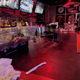 the inside of the bar