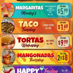 Gaspachos Mexican Bites Daily Specials