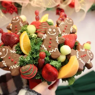 Christmas gingerbread edible arrangement