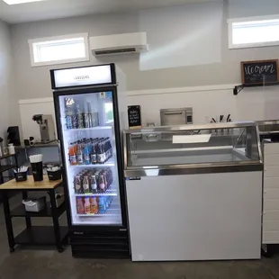 a refrigerator in a kitchen