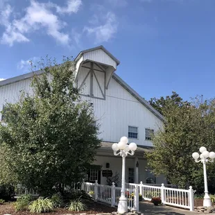 the front of the building