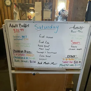 Menu board