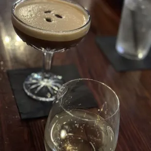 Espresso martini &amp; Riesling