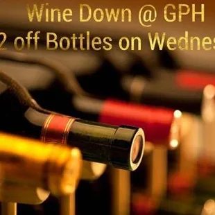 a row of wine bottles