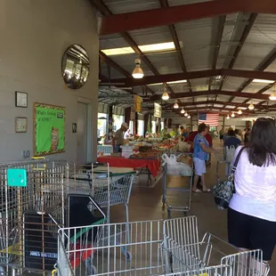 Carts at front entry