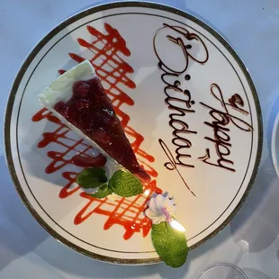 It&apos;s was my Birthday. I blew out my candle. Delicious New York cheesecake was awesome