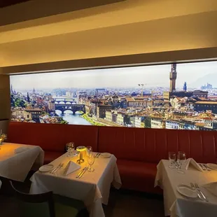 Stunning murals of Italy bring the interior experience full circle.