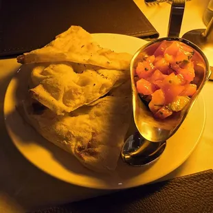 Complimentary flatbread