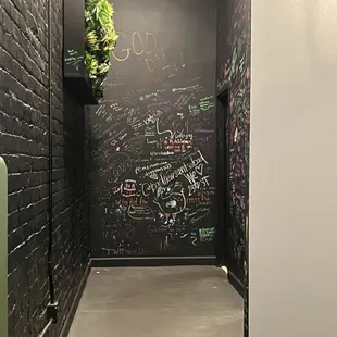 Hallway to restrooms