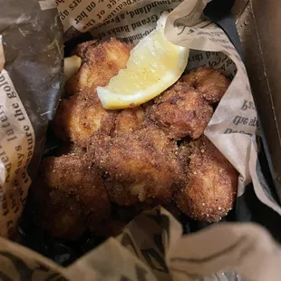 Lemon pepper fried shrimp