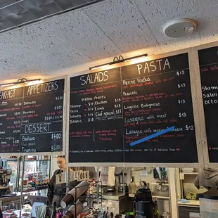 Counter and menu