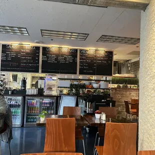Seating and ordering area for Gastro Mania.
