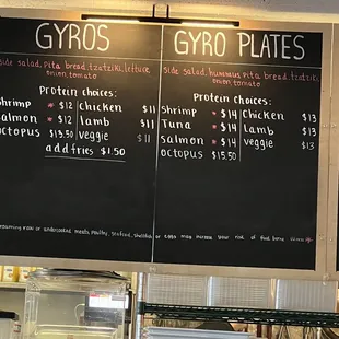 Gyro menu