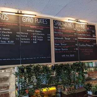 Counter and menu