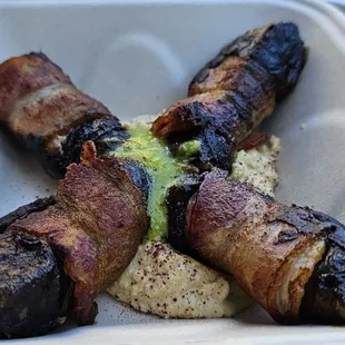 Traditional Dolmades Wrapped In Bacon $10.00
